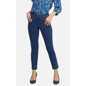 NYDJ Not Your Daughters Jeans SHERI RVT Slits Stretch Rinse Dark Size 6 NEW